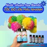 Nước nhuộm hoa Bambi chai 100ml, màu nhuộm chuyên cho hoa tươi cắt cành