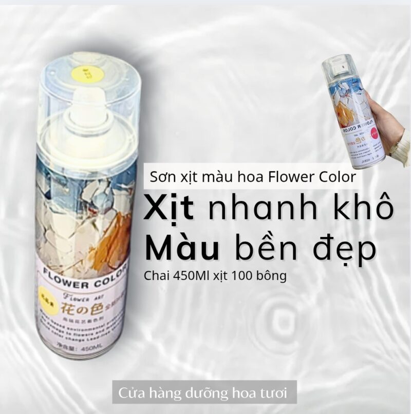 Sơn xịt hoa, sơn xịt hoa sáp, hoa tươi, sen đá chai 450ml